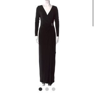 RL evening faux wrap dress
